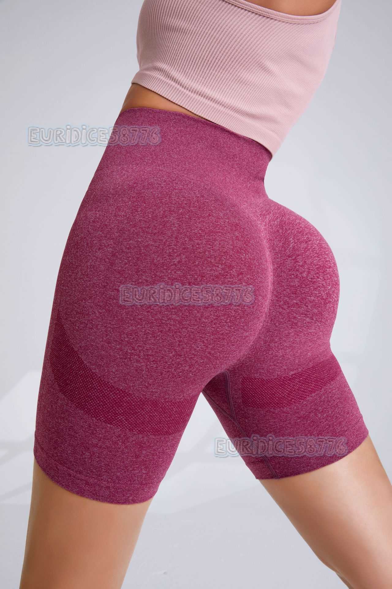 Peach Hip Yoga Shorts for Women High Waist Fitness Shorts High Elasticity Quick Dry Breathable Cycling Running Sports 4/5 Shorts H250819