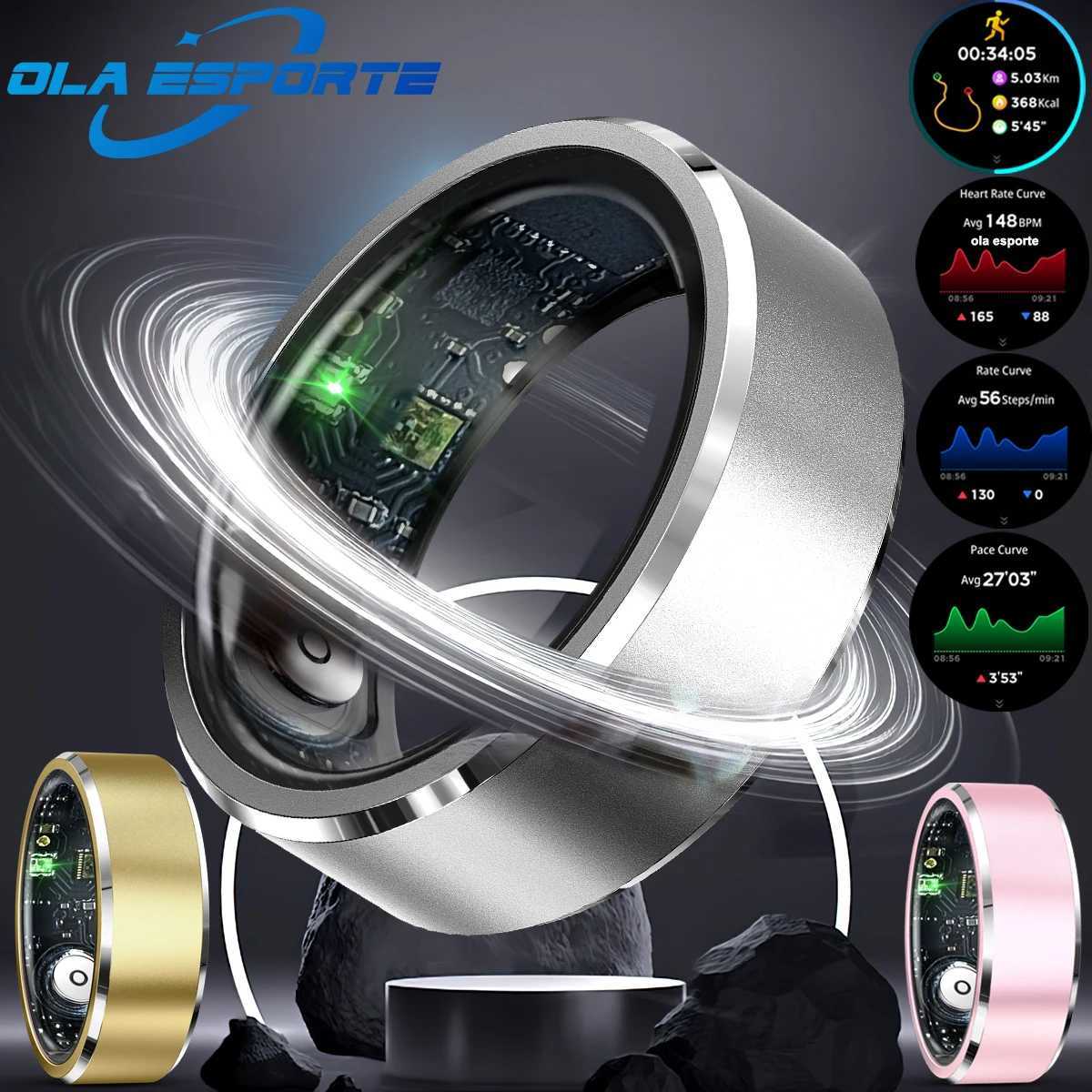 Pink Smart Ring for Women Lady Birthday Gift for Girlfriend Gold Smart Couple Smart Rings for Boyfriend Health Monitor Waterproof W250819