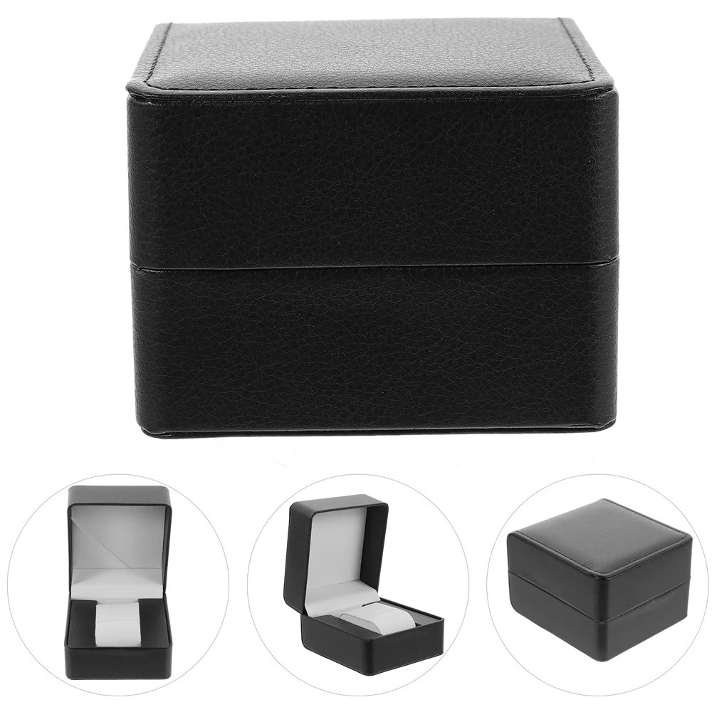 Black Single Watch Gift BoxPU Leather Wristwatch Display Case Organizer for Men and Women PU Leather Watch Organizer 250819