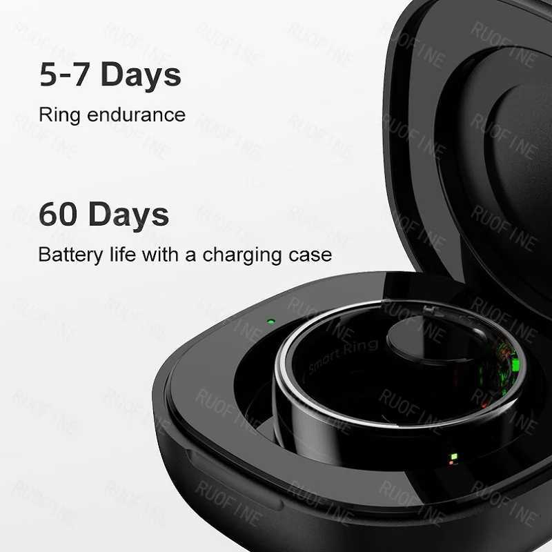 100% Authentic Product Qring Smart Ring R08 Womens Men Remote Control Electronic Monitor Body Temperature Sleep Tracker Fitness For Iphone IOS 2025 W2
