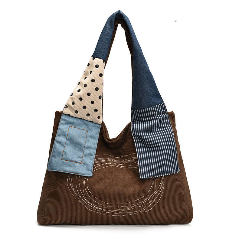 Artistic Niche Tote for Women 2025 Summer Color Block Patchwork Daily Commute Bags Designer Versatile Shoulder Underarm Bag