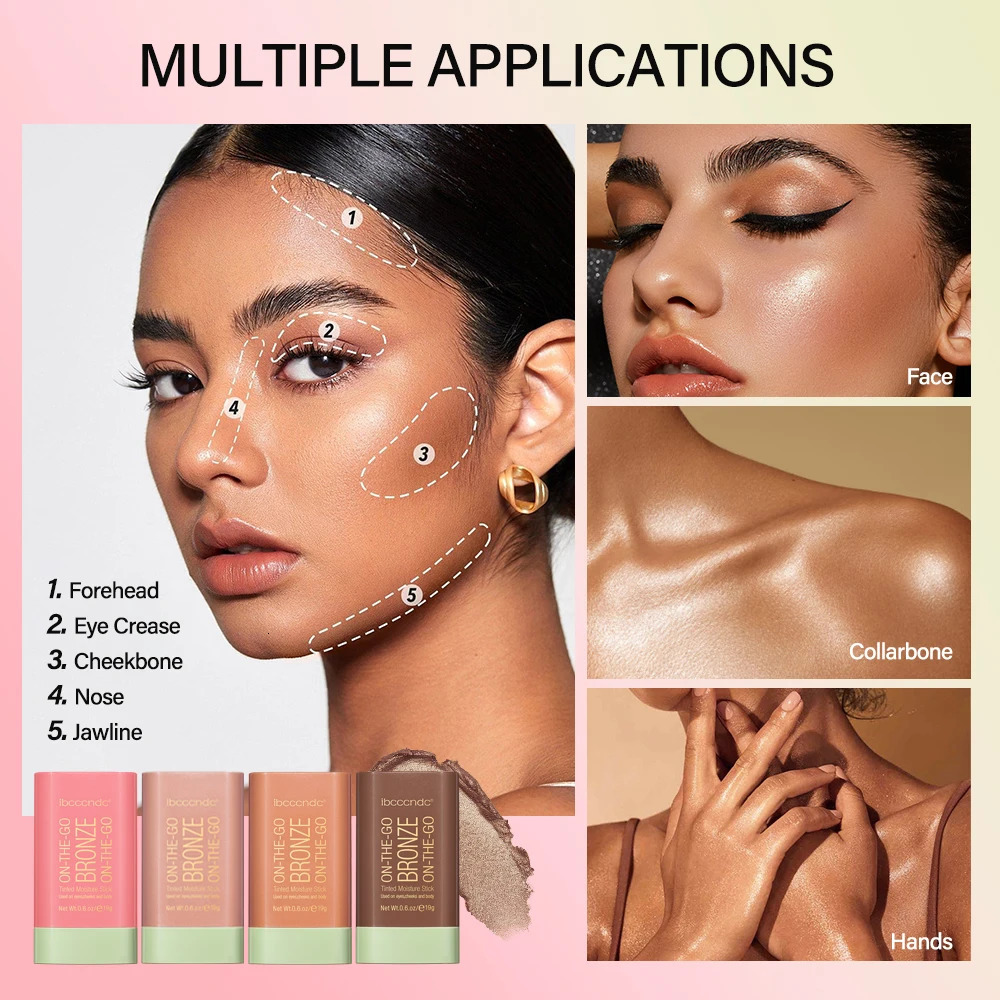 Bronzer Shading Stick Makeup Contour Sticks Peach Highlighter for Face Blush Body Glitter Cosmetics Blusher Korean Powder 250811