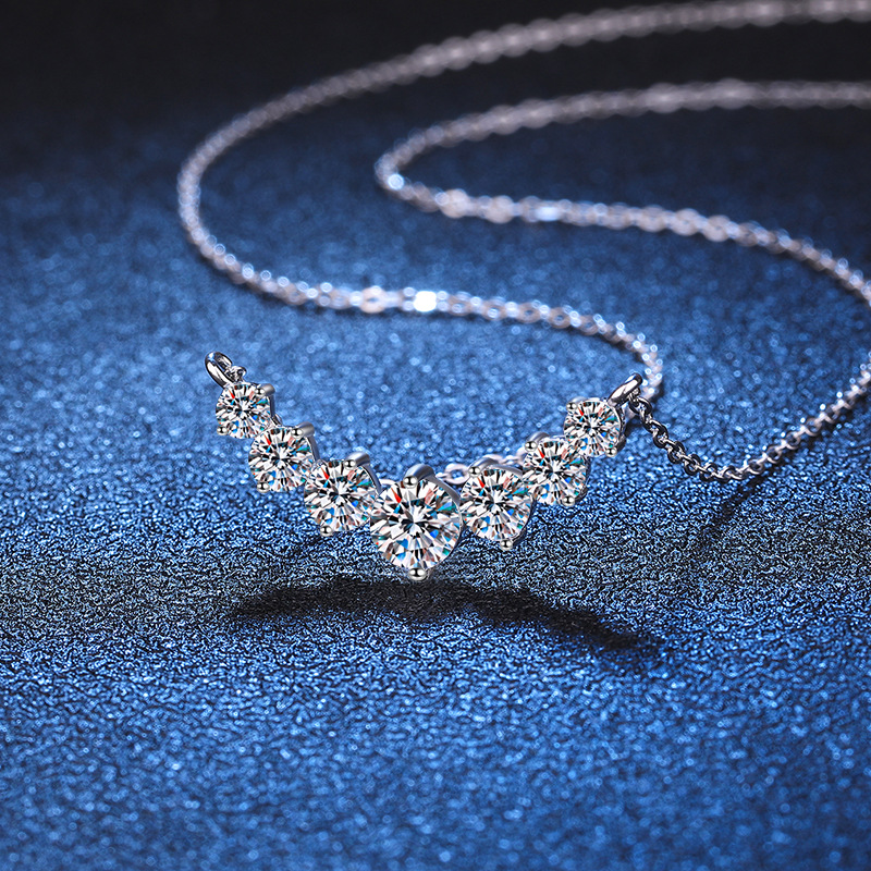 necklace, luxury designer moissanite pendant jewelry, link chain jewelry moissanite jewelry for women, 925 sterling silver moissanite necklace, zircon