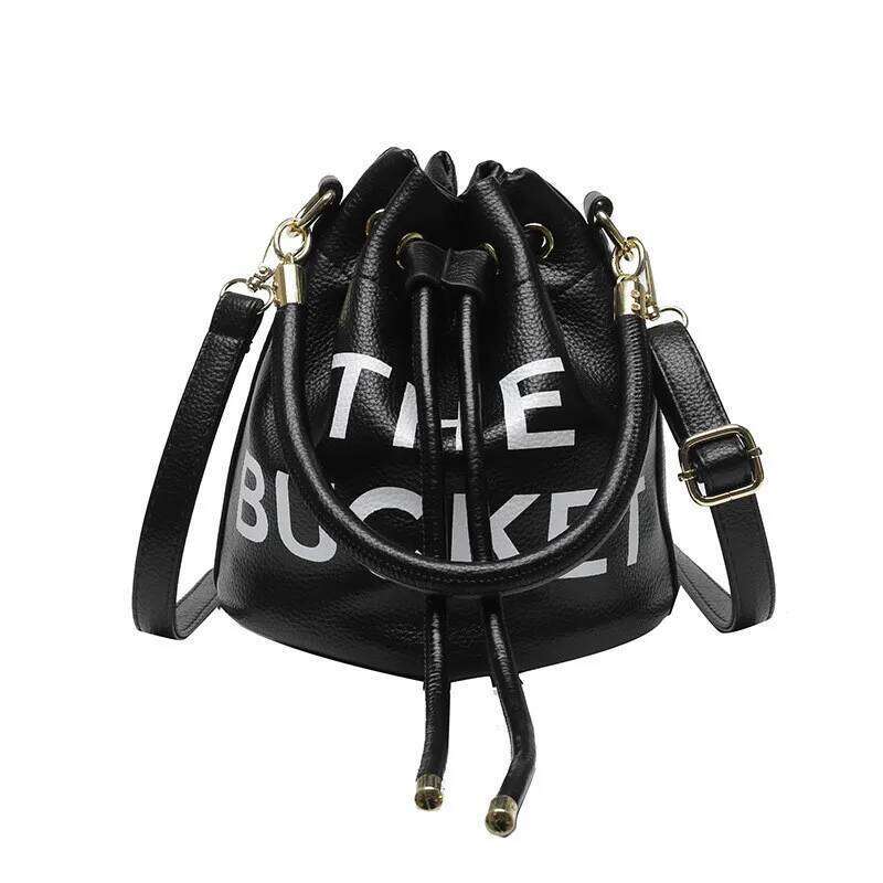 Bucket Bags For Women 2025 New Designer Handbags Fashion Square Shoulder Messenger Leather Crossbody Ladies Letters Purse
