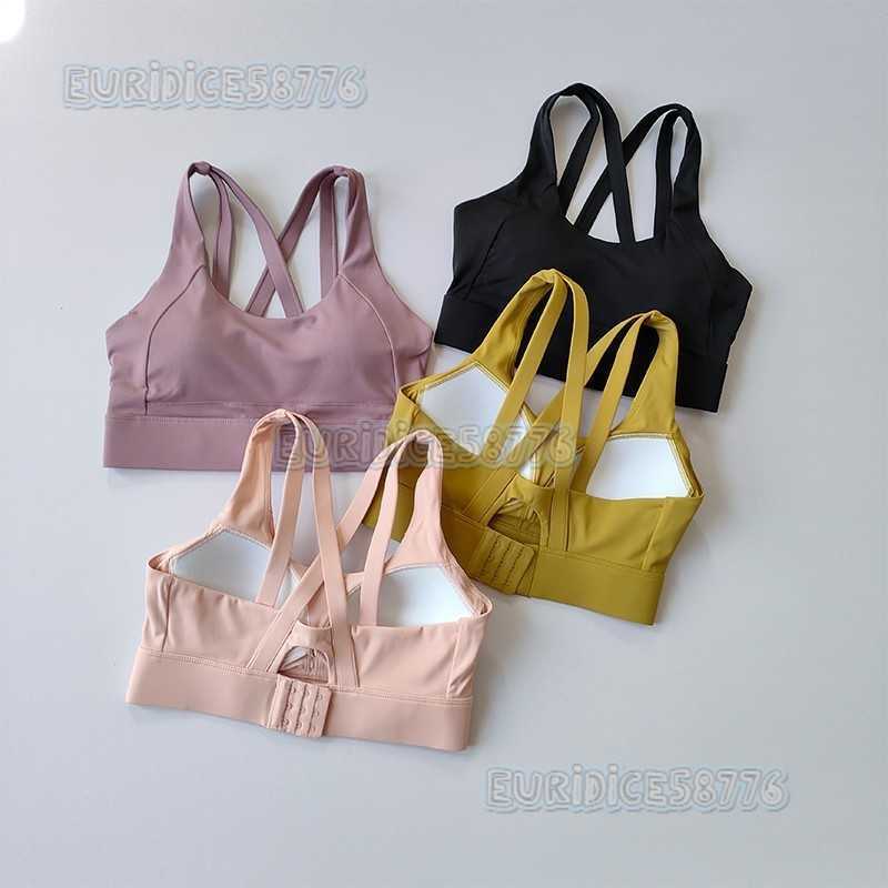 High-strength Shockproof Sports Bra Adjustable Sports Bra Running Fitness Nude Feel Beautiful Back Yoga Vest Women H250819