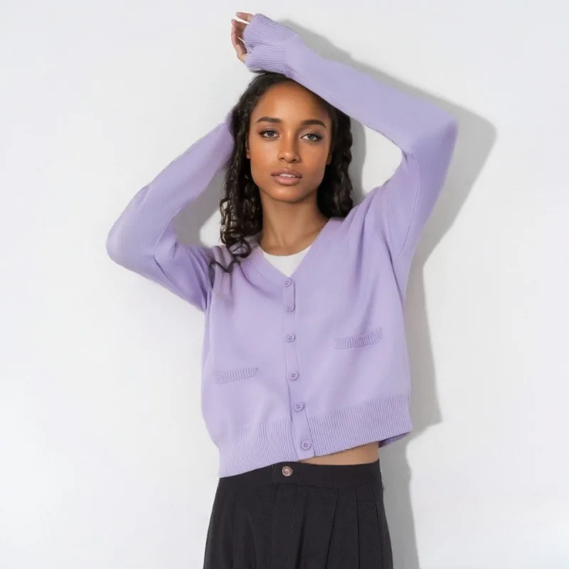 Casual College Style Outerwear Female Spring Autumn Solid Color Sweater Cardigan Women Long Sleeved Knitted Cardigans Mujer 250819