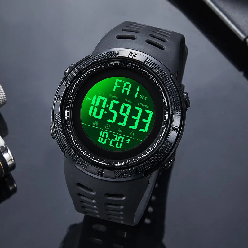 SKMEI 1251 Digital Watch for Men Waterproof Sports Electronic Countdown Mens Wristwatches Military Date Clock 1560 reloj hombre 250819