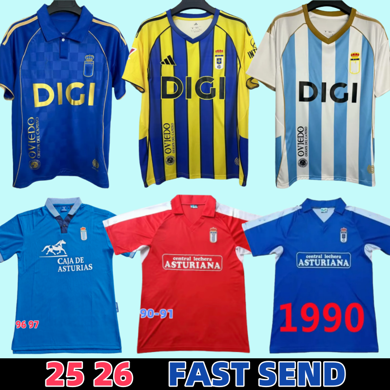 camiseta real Oviedo Jersey 25 26 S.CAZORLA Daniel ESTEBAN NOEMI TINA 2025 2026 men kids kit Football Shirt