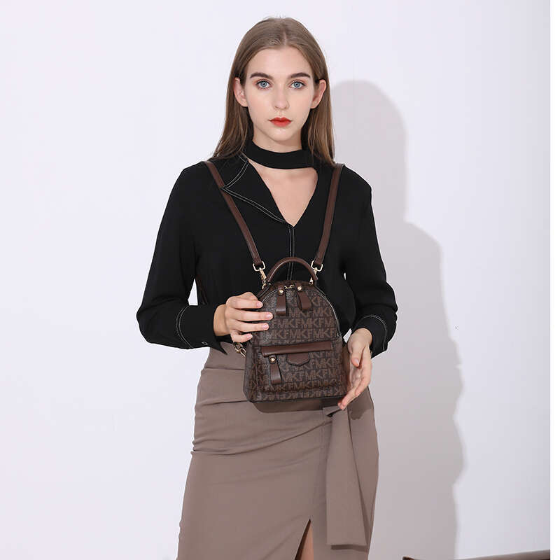2025 free shipping women's designer women's bag white brown atmospheric simple backpack MKF new women's bag gift suitable for daily sho