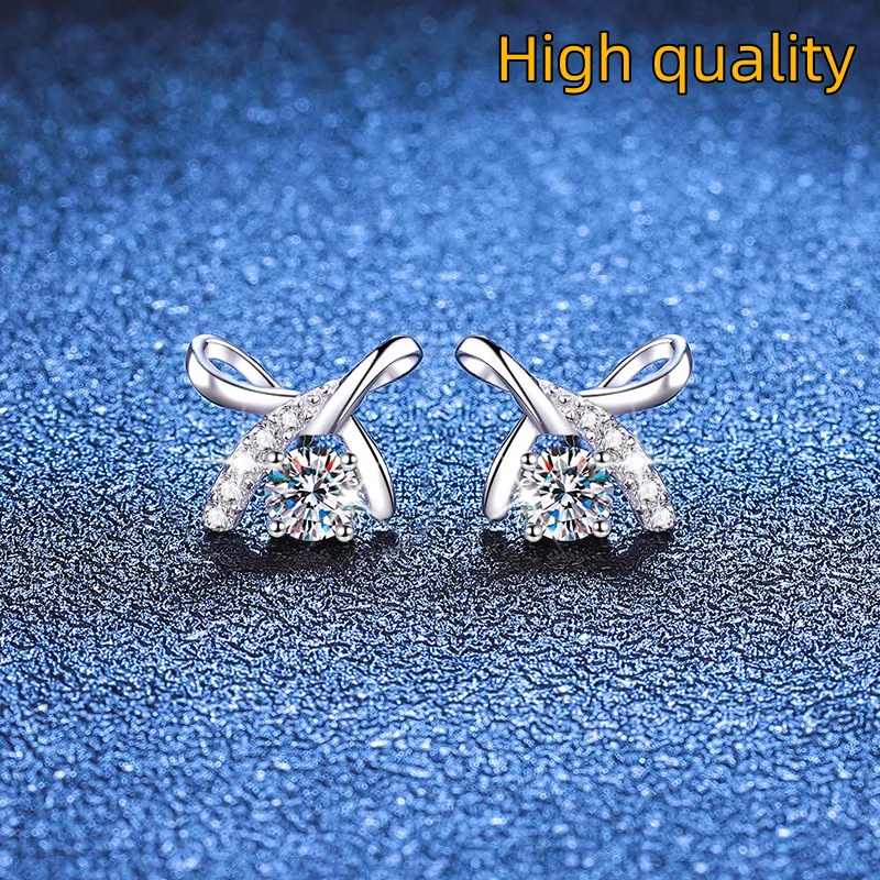 Moissanite earrings, zircon earrings, lab-grown diamonds, designer-style women's earrings, wedding earrings, design styles, diamond earrings 925 