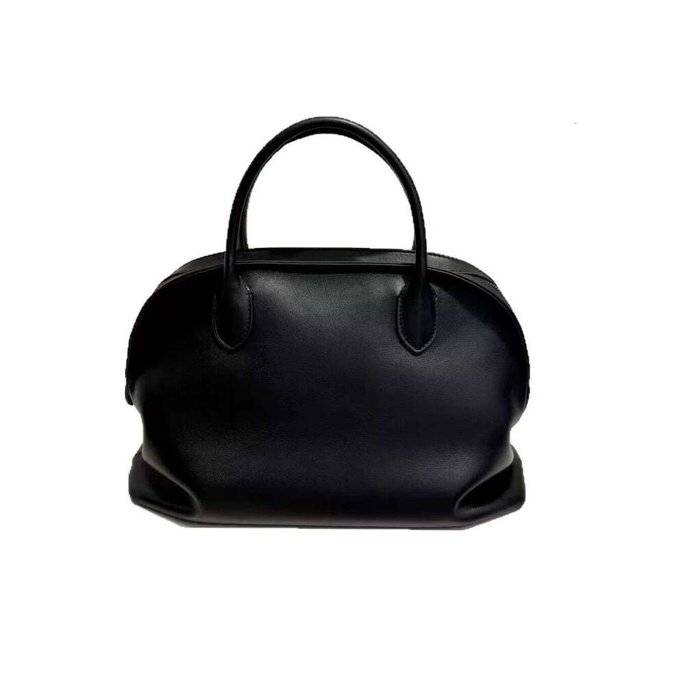 New Summer French Style Simple High-End Commuter Bowling Handbag Niche Design Genuine Leather Women's Bag designer bag B5