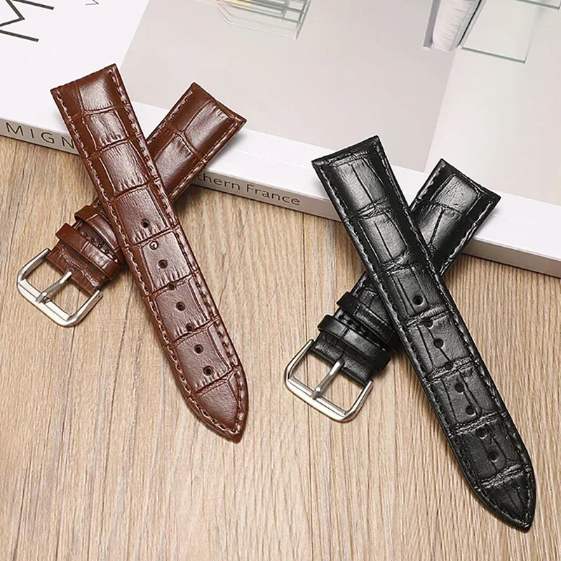 Genuine Calfskin Strap Slub Pattern Watch Accessories 10/12/13/14/15/16/17/18/19/20/21/22/24mm Universal Watchband/ 250818
