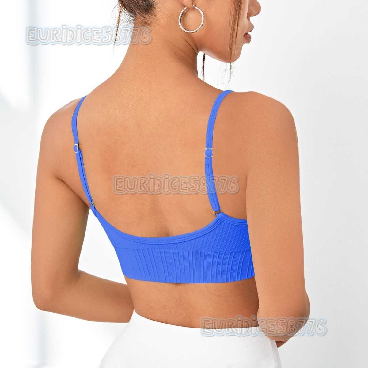 Seamless Strap Yoga Back High-strength Shockproof Sports Bra High Elasticity Push-up Underwear Fitness Wear H250819