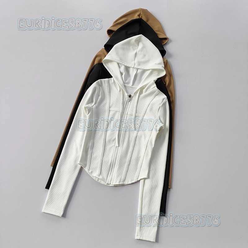 Womens Fitness Clothing Sports Top Running Jacket Fitness Clothing Long Sleeve Yoga Zipper Hooded Jacket Women H250819