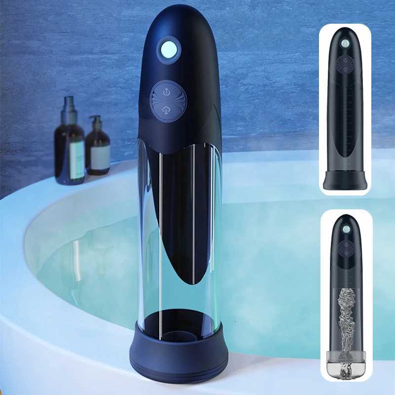 Electric Penis Pump Water Bath Penis Massage Enlarger Enlargement Vacuum Pump Penile Enlarger Thickening Trainer Sex Toys for Men XJ250819