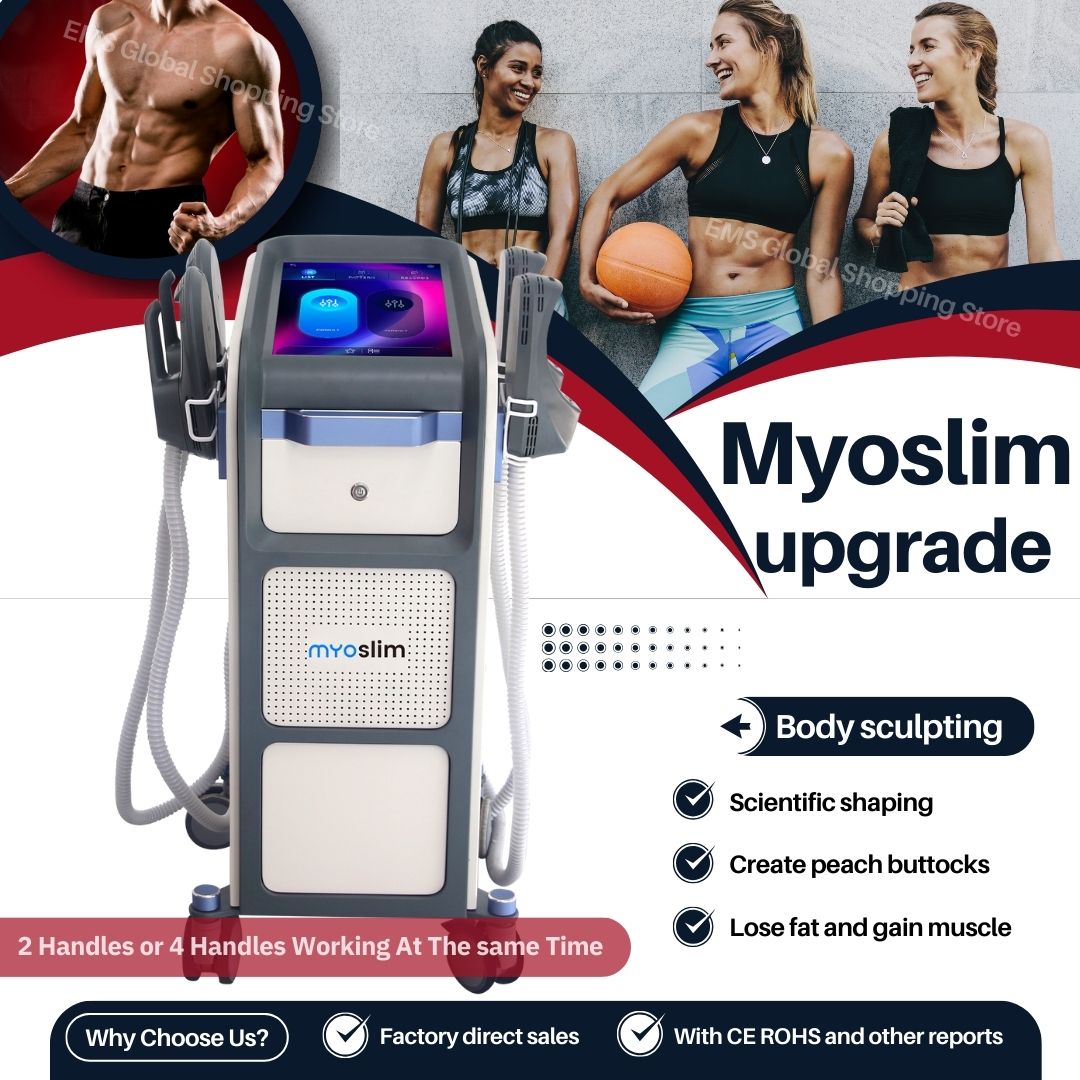Fat Burning Machine Myoslim EMS High Frequency Energy Device For Reduce Cellulite Tone Muscles Build Abs And Professional Beauty Salon Slimming Body C