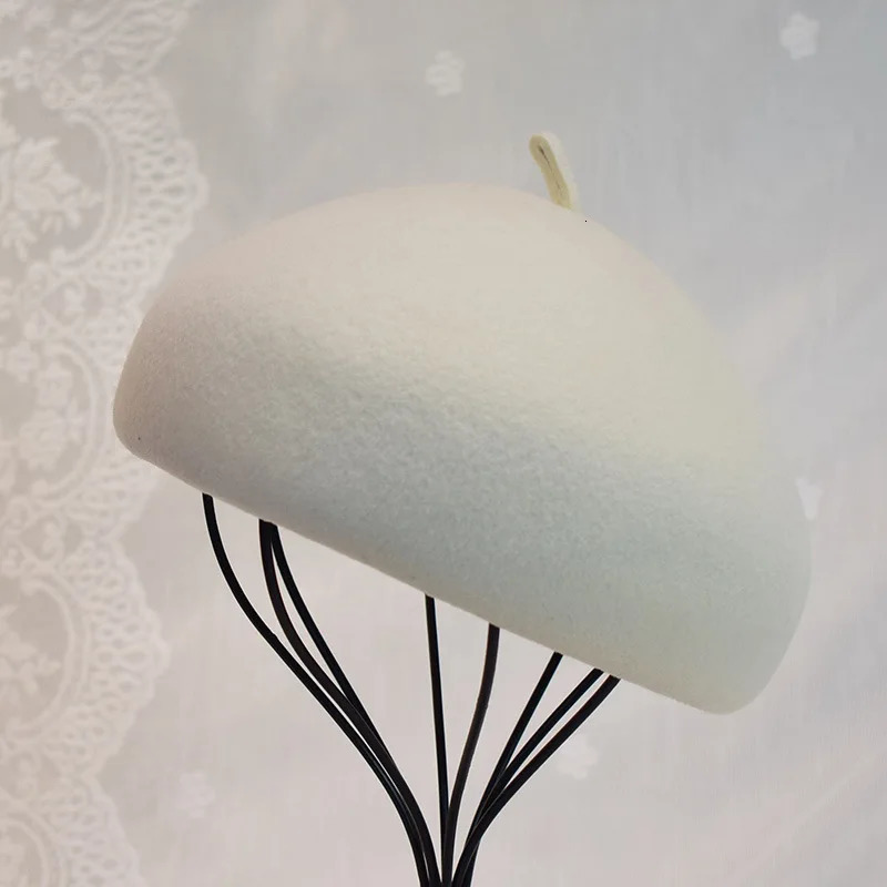 French Style Beret Hat for Women Winter Hats Classical Warm Wool Cap Beret Ladies Beanie Cap Pillbox Hat Dress Fascinator Hat 250819