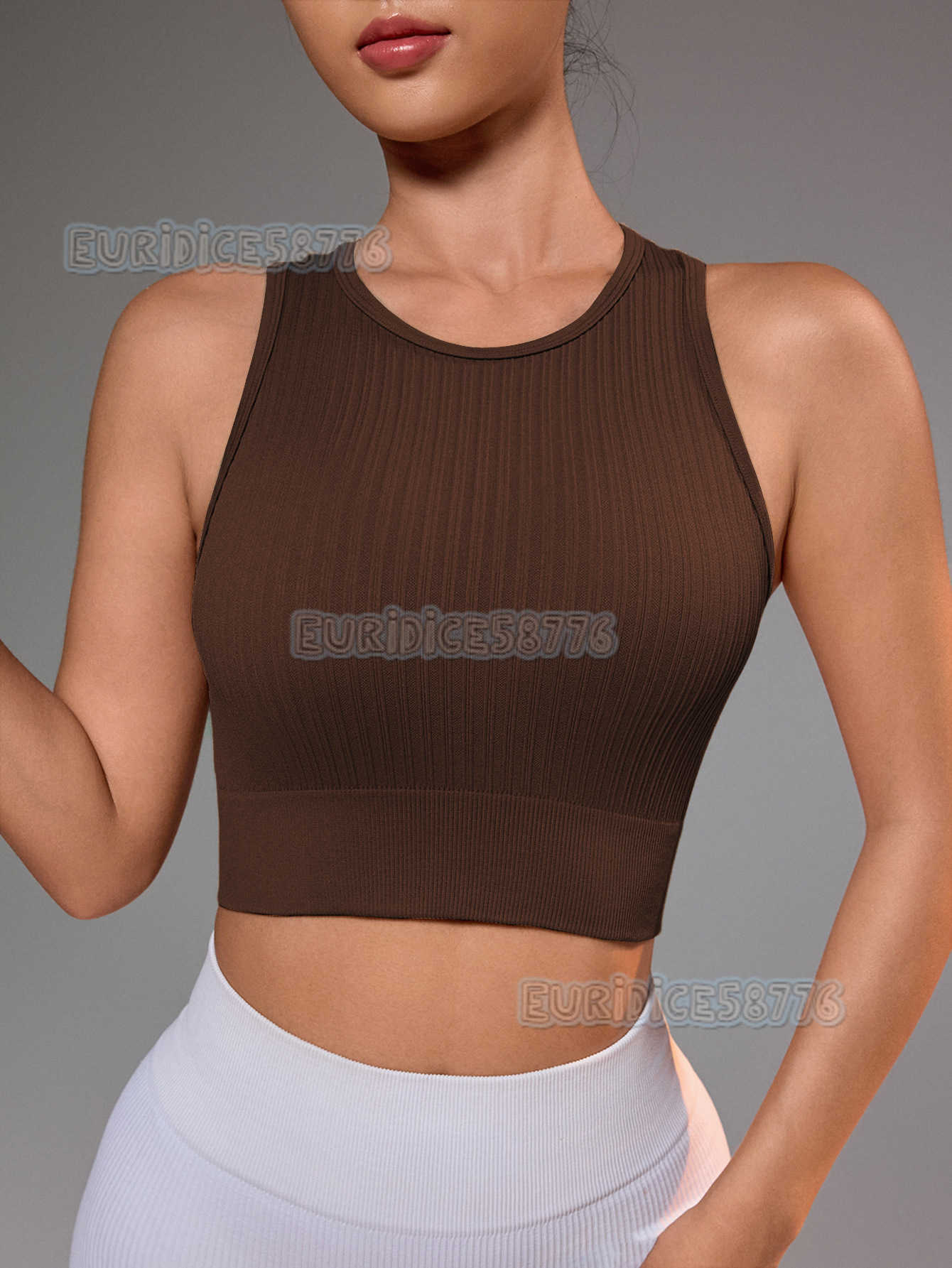 New Yoga Vest Double Vertical Stripe Vest White High-end Yoga Breathable Quick-dry Sports Running Fitness Wear for Women H250819