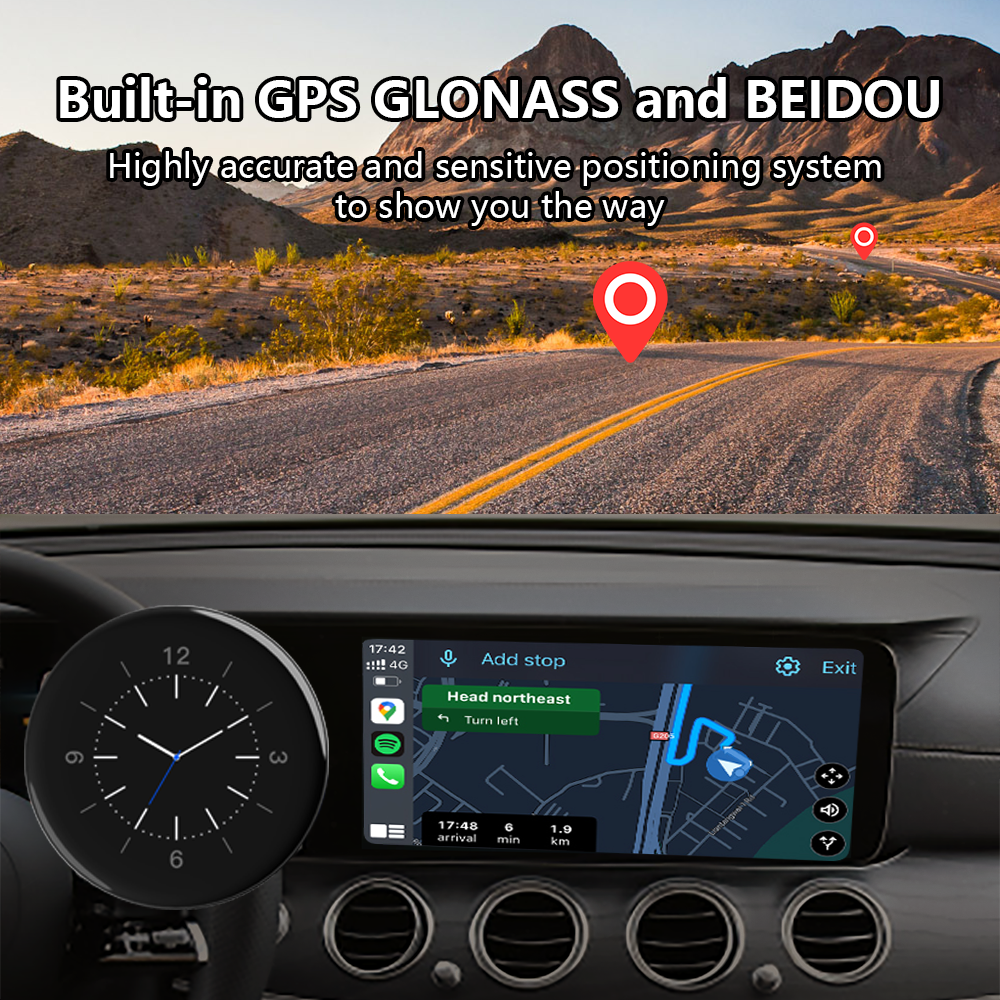 Kowankit Wireless Carplay Android Auto AI Box, Plug & Play Fits Cars, 2in1 Android 13 8+128G Car Play Adapter, QCM6225, No Delay, USB-Powered, Battery