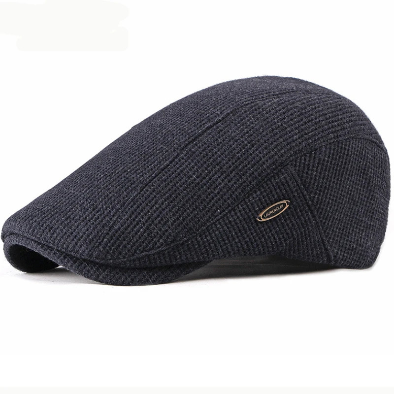 HT26 Beret Cap Autumn Winter Hat Caps for Men Women Adjustable Ivy Flat Cap High Quality Solid Knitted Hat Male Female Berets 250814