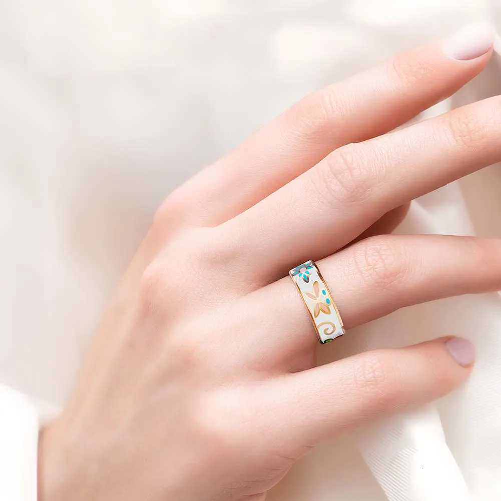 Color Enamels Craftsmanship Smart Ring Health Tracker Heart Rate SPO2/BP Sleep Monitoring Health Ring Fitness Tracker Ring W250819