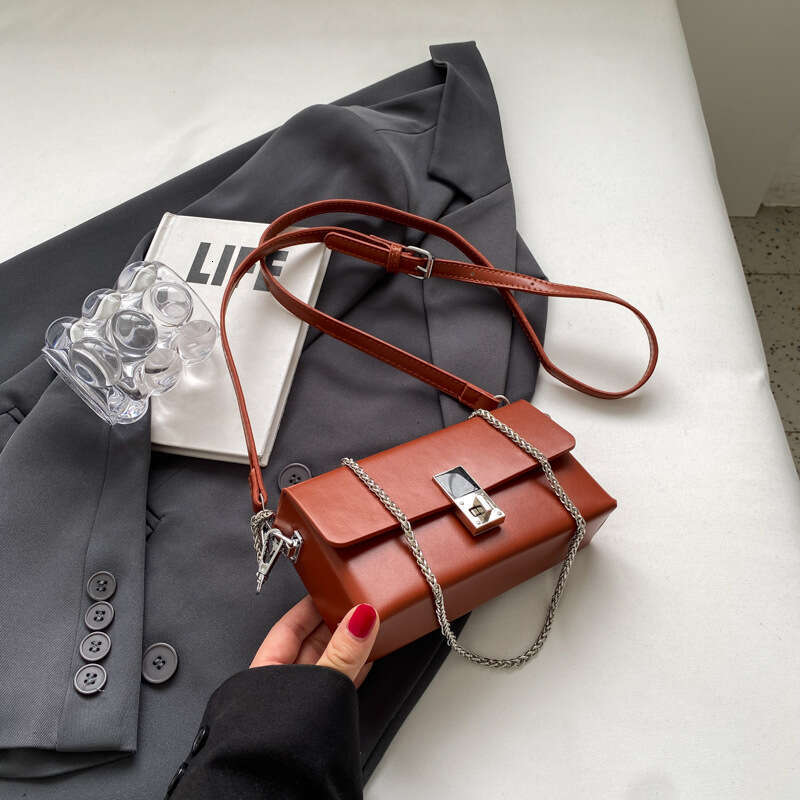 This Year's Trendy Bags for Women Autumn 2025 New Fashionable Textured Single Shoulder Bags Small Square Celebrity Designer Chain Crossbody Bag