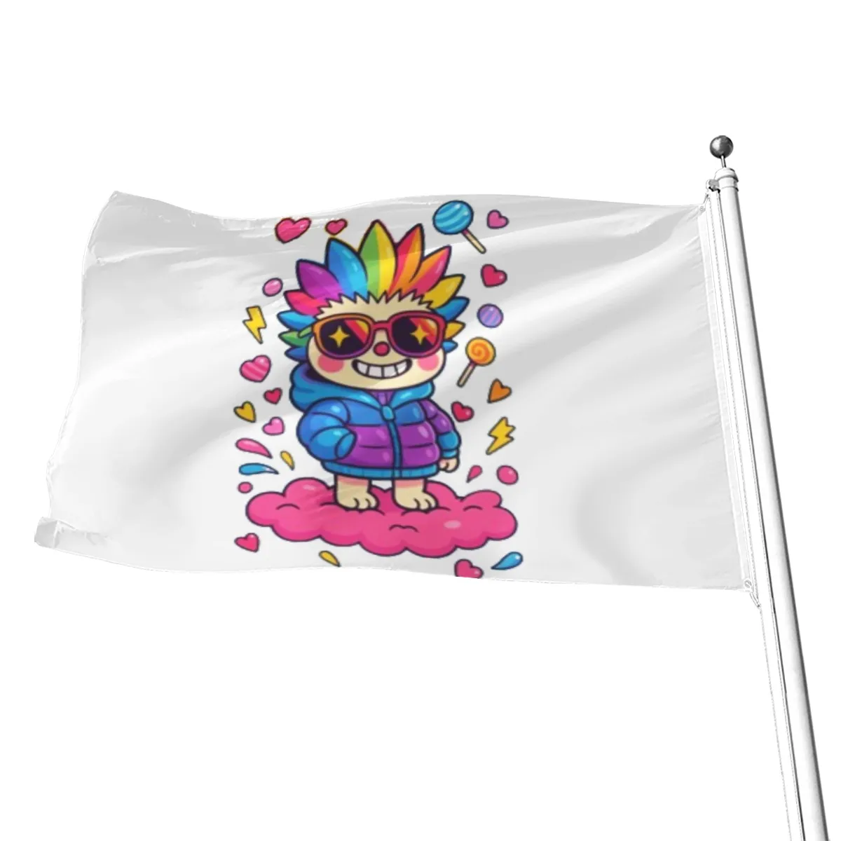 DHgatepod Full Body Printed Polyester Flag - Lightweight & Durable for Parties, Events & Home Decor | Double Stitched Edges | 100% Polyester