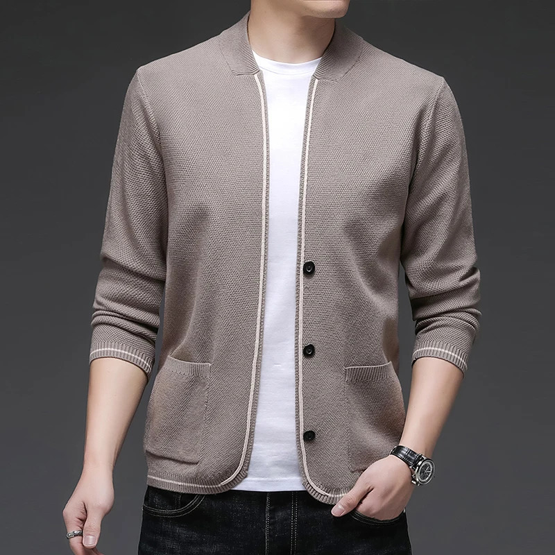 Top Quality Autum Winter Fashion Slim Fit Knit Cardigan Men Japanese Sweater Casual Coats Jacket Mens Clothes 250819