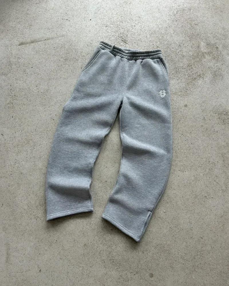 Y2K Retro Straight Pants Tracksuit Streetwear Pants Personalized Pant Leg Zipper Embroidery Hip Hop Casual Joggers Men Pants 250819