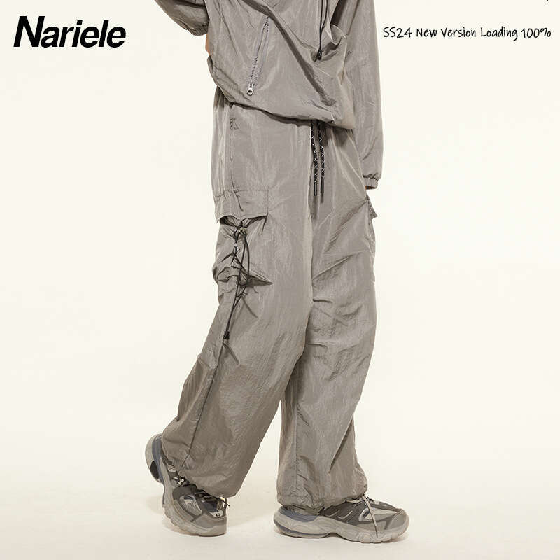 Workwear Set Trendy Brand Spring And Autumn Design Hooded Top Loose Straight Casual Pants B5