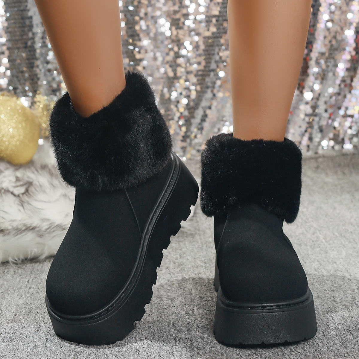 new Free delivery designer woman cotton boots Snow boots with short sleeves and plush fashionable winter cotton boots
