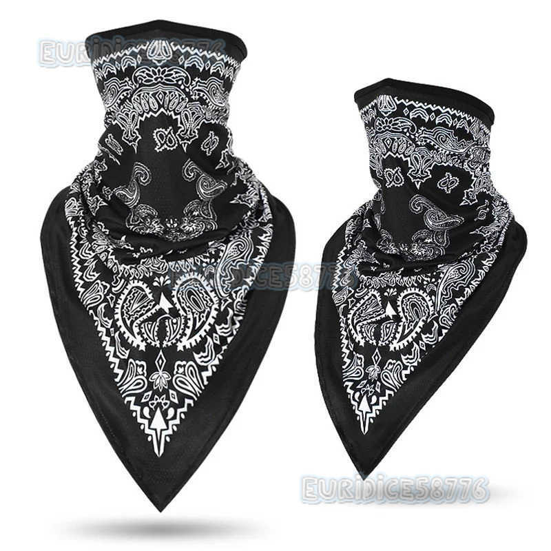 Breathable Mesh Bandanna Anti-UV Cycling Face Mask Tube Bandana Sports Half Face Cover Shield Triangular Neck Warmer Scarves H250819