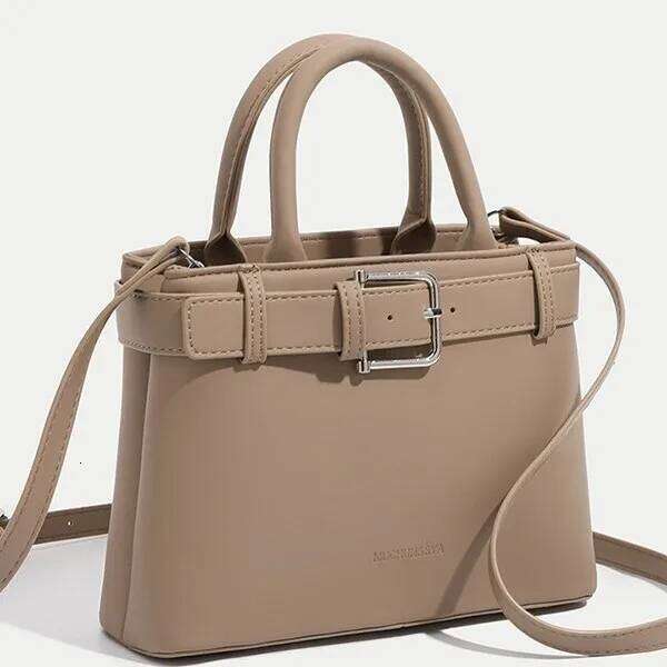 Korean Retro Handbag For Women Vintage Elegant Shoulder Bag Stylish Work Commute Crossbody Purse Minimalist Leather Tote