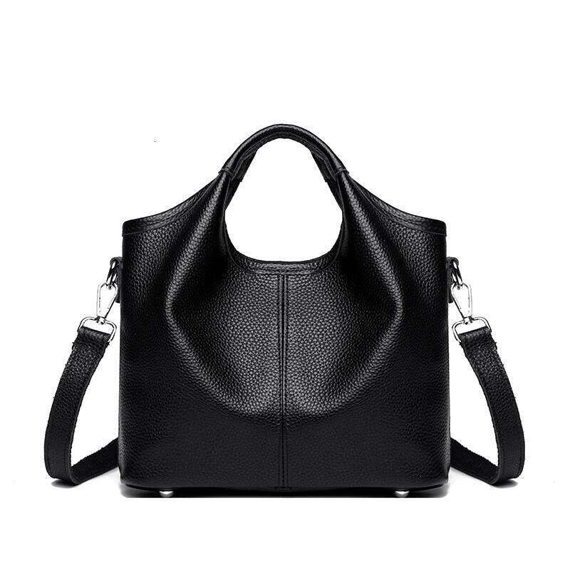 Women S Cowhide Shoulder Designer Brand Handbag Large Capacity Letter Clutch Ladies Casual Commuter Tote Bag