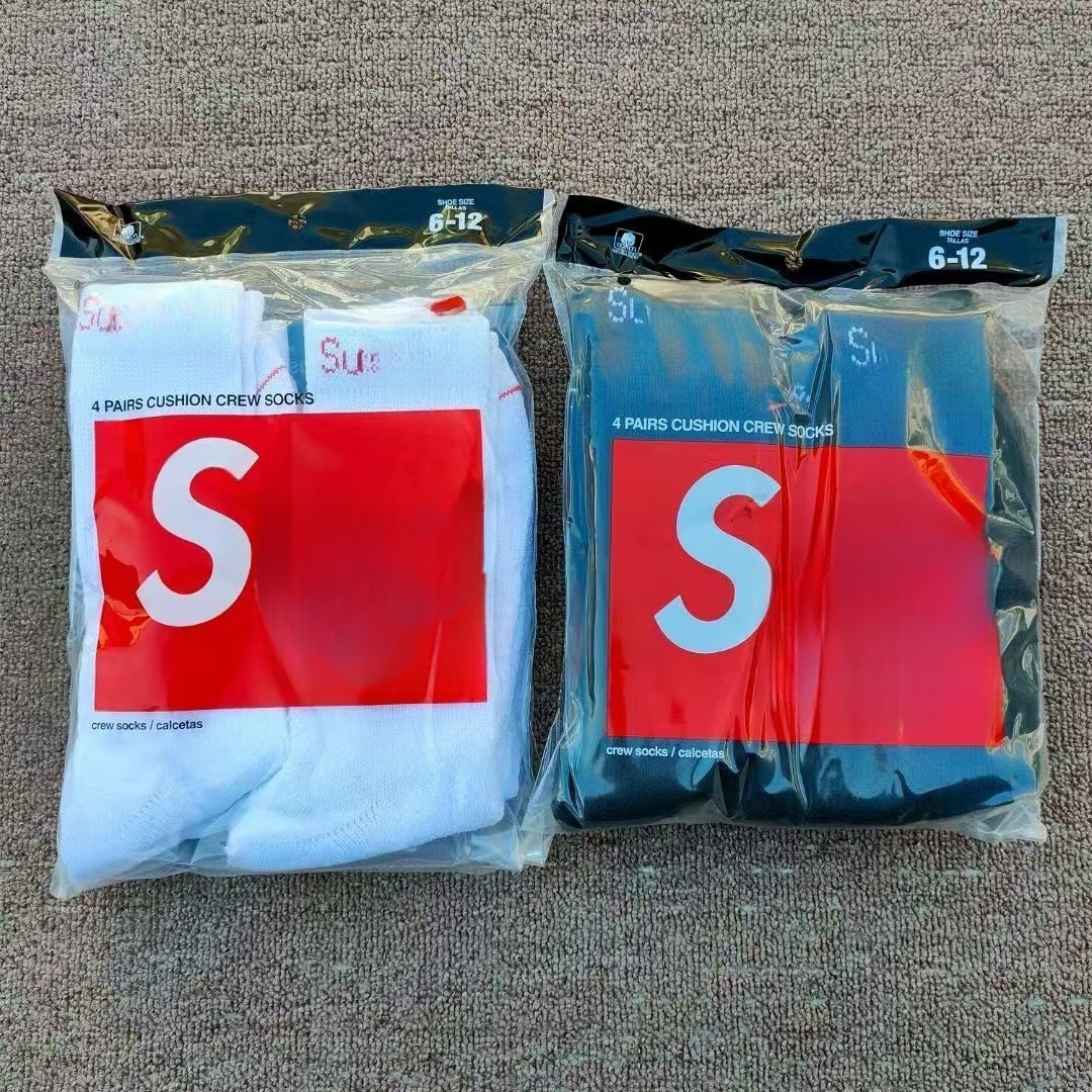 4 Pairs Wholesale Designers Underwear White Mens Stockings Sock Designer Socks For Men 1B