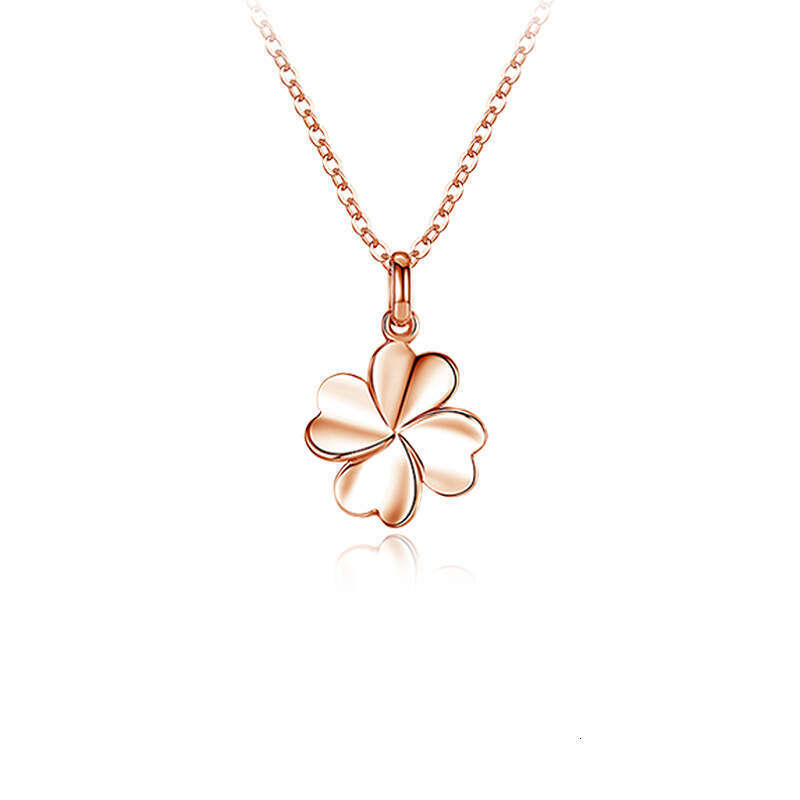 DHpet Lucky Four-Leaf Clover Necklace Women Fashionable Elegant Collarbone Chain Gift for Girlfriend Birthday Fresh Flower Pendant