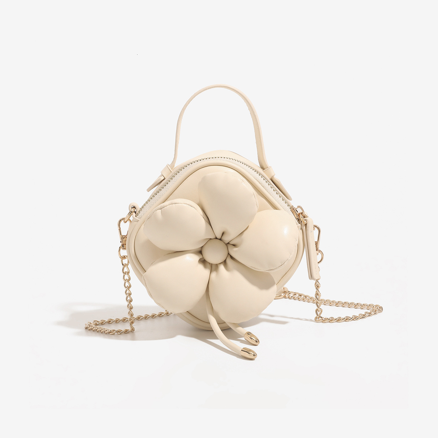 Free Shipping Designer New Soft Faced Fashion Women's Handbag With Floral Chain Single Shoulder Crossbody Bag Urban Simple Leisure Commuting Smal