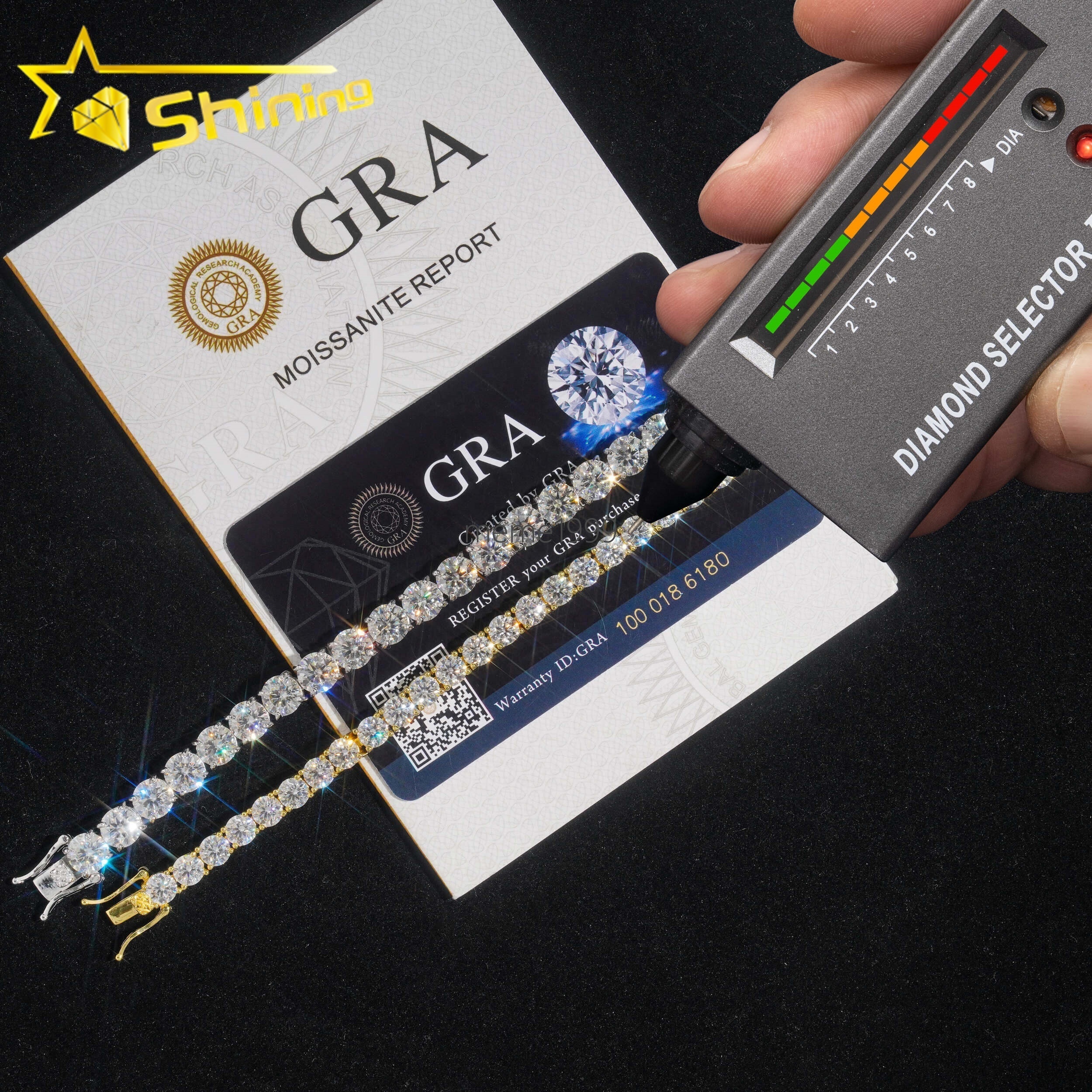 Cheapest Price 925 Sterling Silver 2mm 3mm 4mm VVS Moissanite Diamond Necklace Bracelet Moissanite Tennis Bracelet Chain