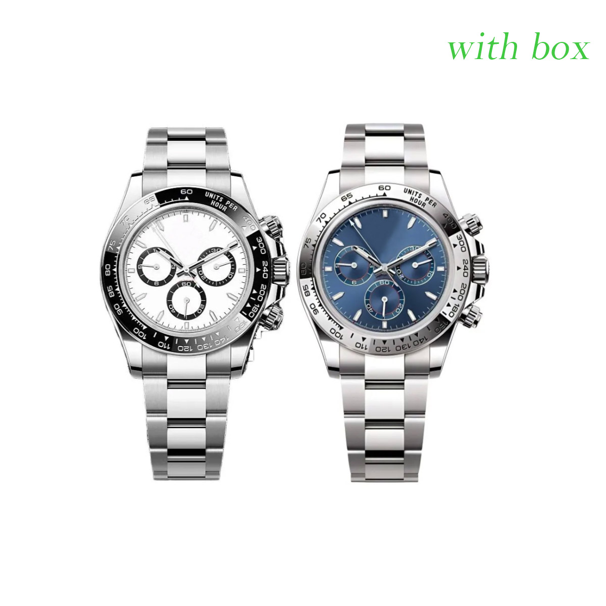 Mens 40mm automatic Watch 904L stainless steel/rubber strap watches 2813 movement Sapphire Luminous Wristwatch With box and paper montres Free shipping
