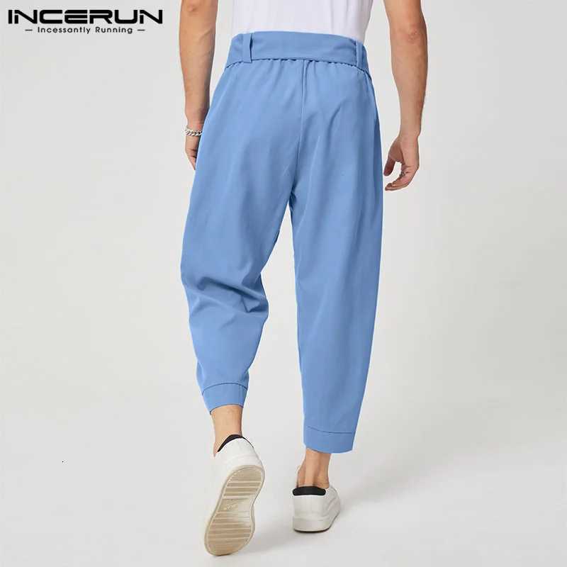 2024 New Mens Fashion Solid Color Pants DrAWstring Leisure Harem Trousers Chinomens Loose Wide Leg Pants Trousers S-5XL W250819