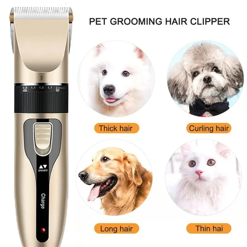 Dog Clipper Dog Hair Clippers Grooming Pet/Cat/Dog/Rabbit Haircut Trimmer Shaver Set Pets Cordless Rechargeable Professional 250813
