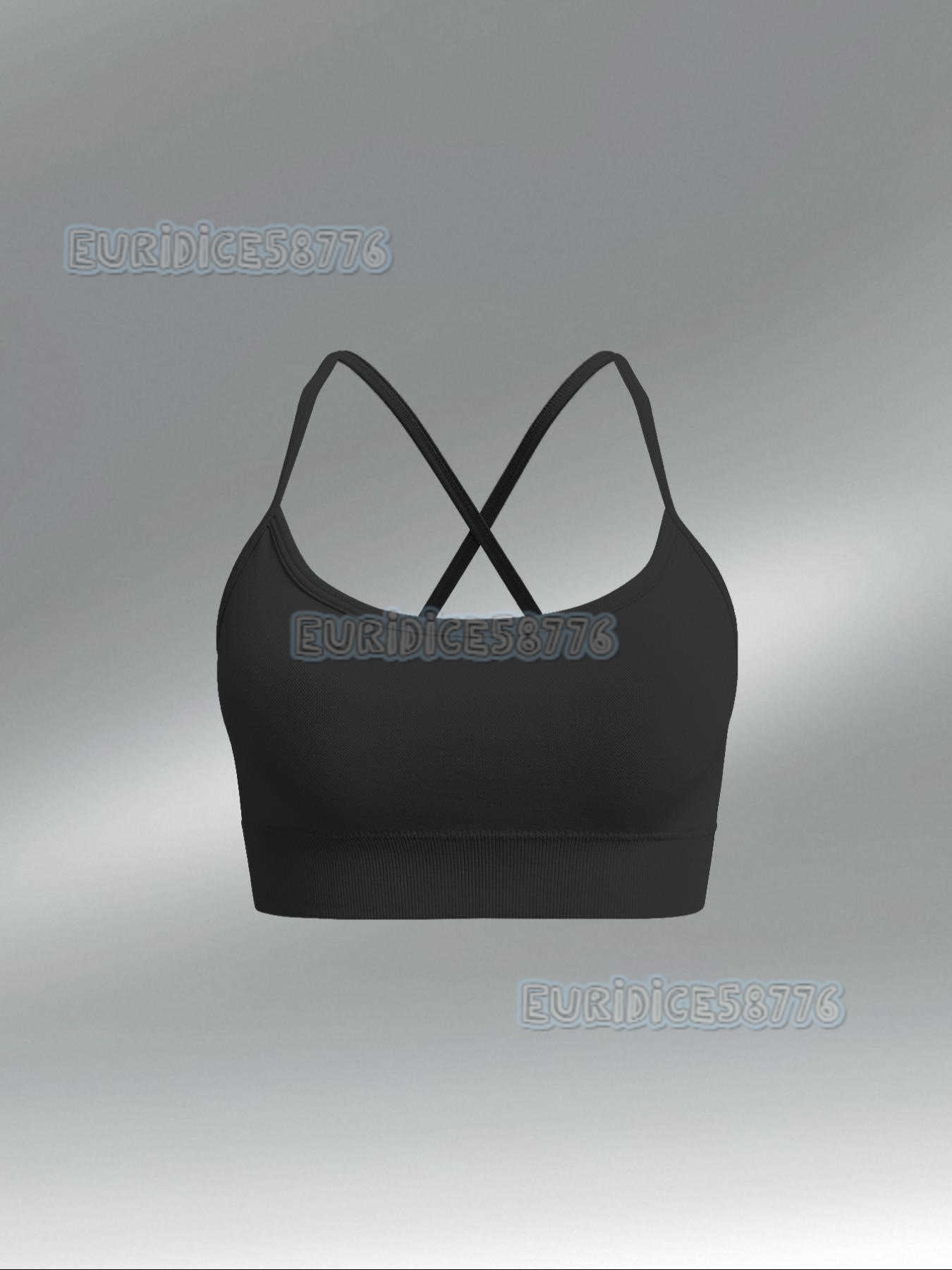 Breathable Chest Pad Thin Shoulder Strap Y-shaped Beautiful Back High Strength Shockproof Sports Underwear Running Fitness Yoga Wear Women H250819