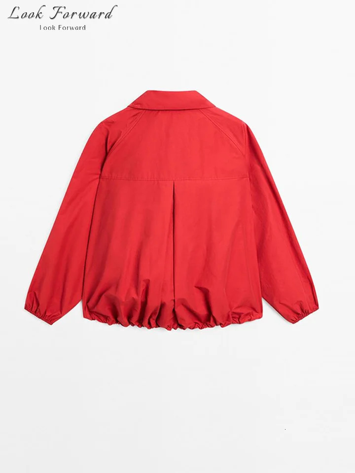 Vintage Drawstring Button Jackets Women Fashion Solid Long Sleeves Stand Collar Zipper Coats Autumn Lady Streetwear 250815