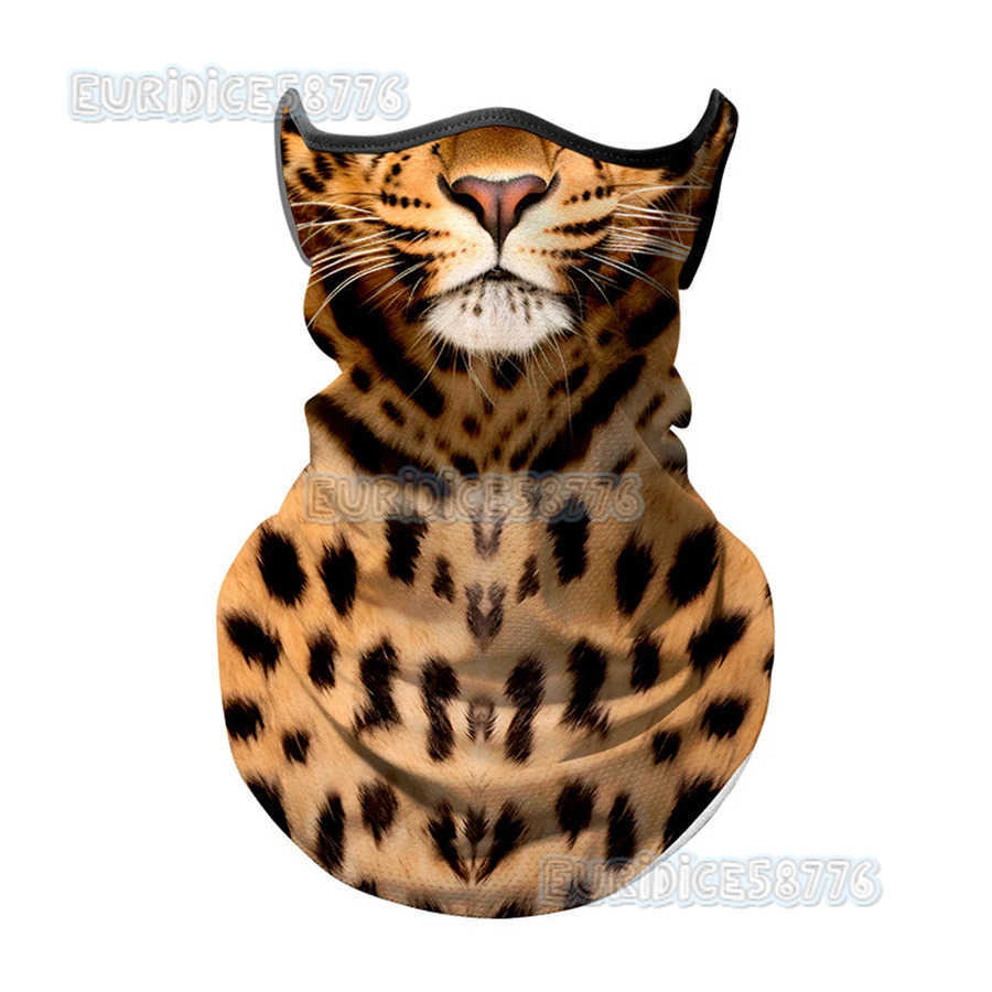 lce Silk Breathable Bandana Cycling Running Scarf Riding Hiking Sports 3D Animal Face Mask Cover Cool Scarf Neck Protection H250819