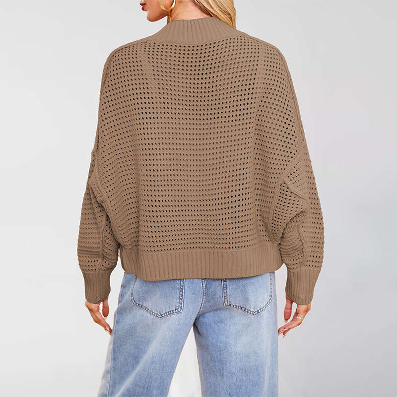 New Women's Fashion Batwing Sleeve Knitted Cardigan Sweater For Autumn And Winter B5