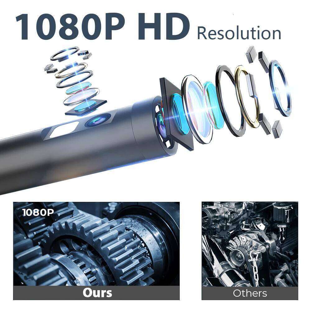 KERUI 2Mp Single/Dual Lens Endoscope Android Mini Inspection Camera For Iphone Waterproof Pipeline Borescope Type C IOS