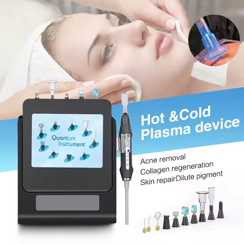 9 in 1 Cold Plasma Machine Ozone Shower Cold Plasma Device for Wrinkle Removal Acne Treatment Hair Regrowth Skin Rejuvenation
