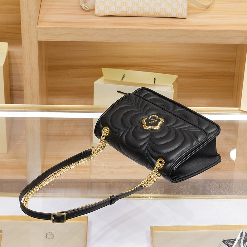 LORDLY KNACK designer bag light luxury genuine leather casual floral flap bag versatile high-quality fashion handbag for woman