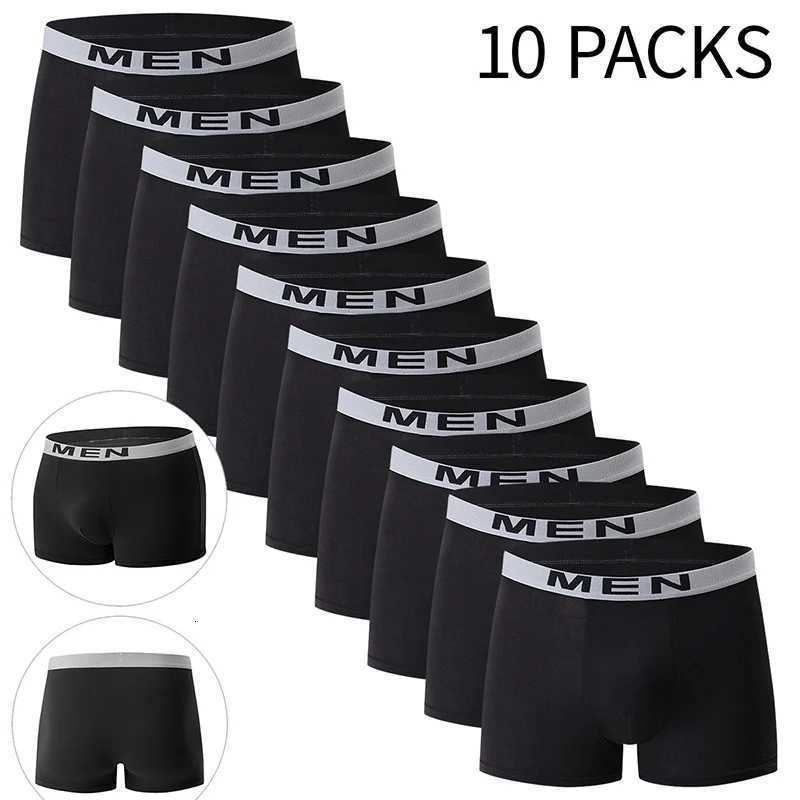 4/0 Piece Mens Black Fashionable Sexy Simple Underwear Boxer Shorts Plus Size Comfortable Versatile Casual Sports Beach Shorts W250819