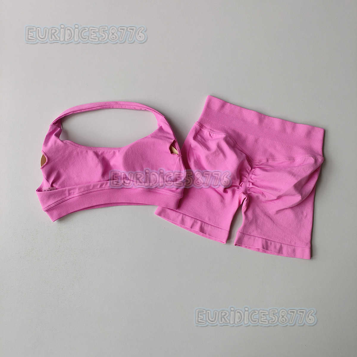 Halter Neck Yoga Set for Women High Waist Yoga Outfit Tight Versatile Fitness Shorts Sports Set H250819